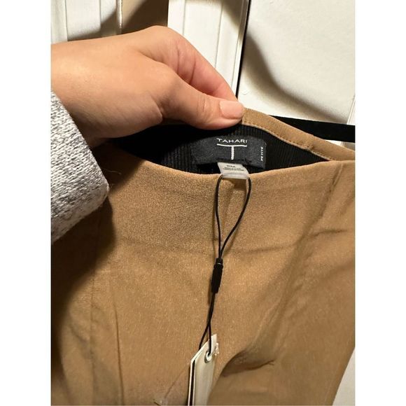Tahari Size Medium Petite Khaki Dress Pants NWT - Picture 3 of 4